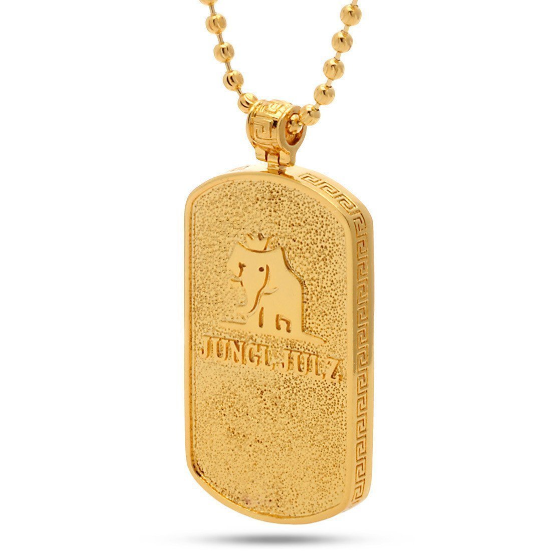 Iced Dog Tag Necklace  in  by Kingices