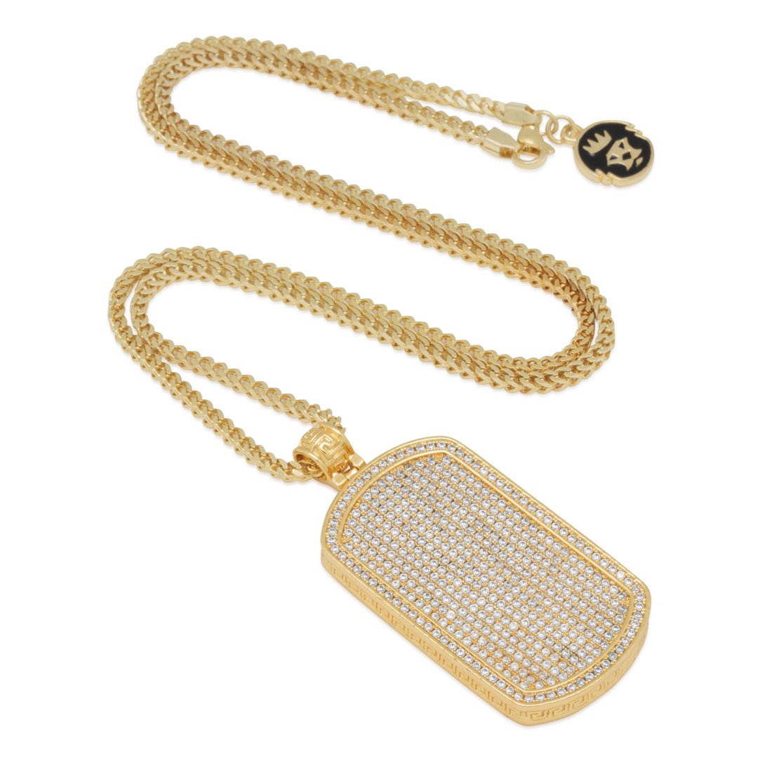 Iced Dog Tag Necklace  in  by Kingices