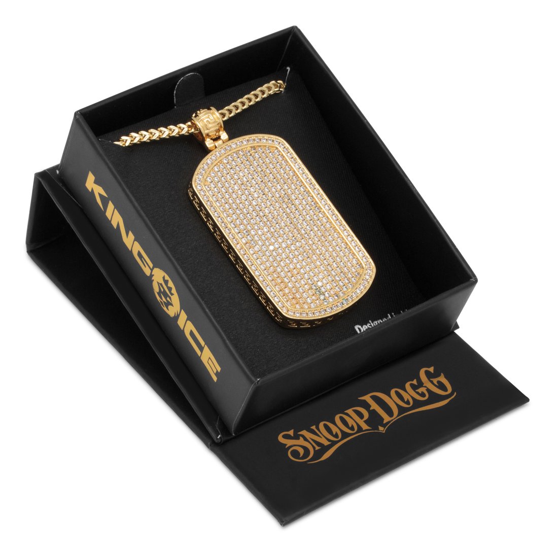 Iced Dog Tag Necklace  in  by Kingices