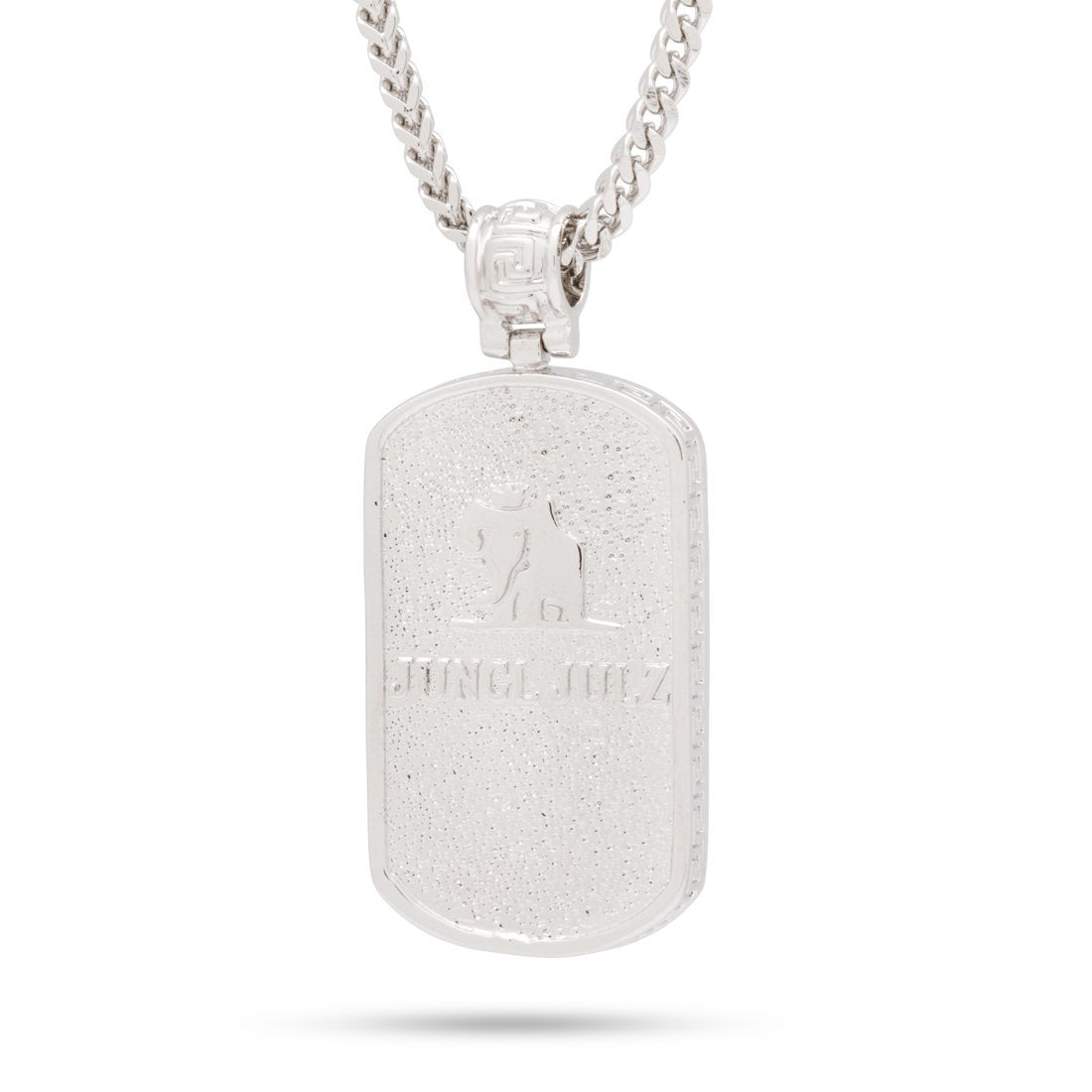 Iced Dog Tag Necklace  in  by Kingices
