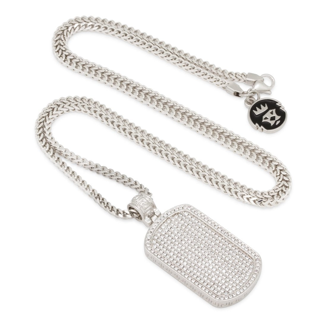 Iced Dog Tag Necklace  in  by Kingices