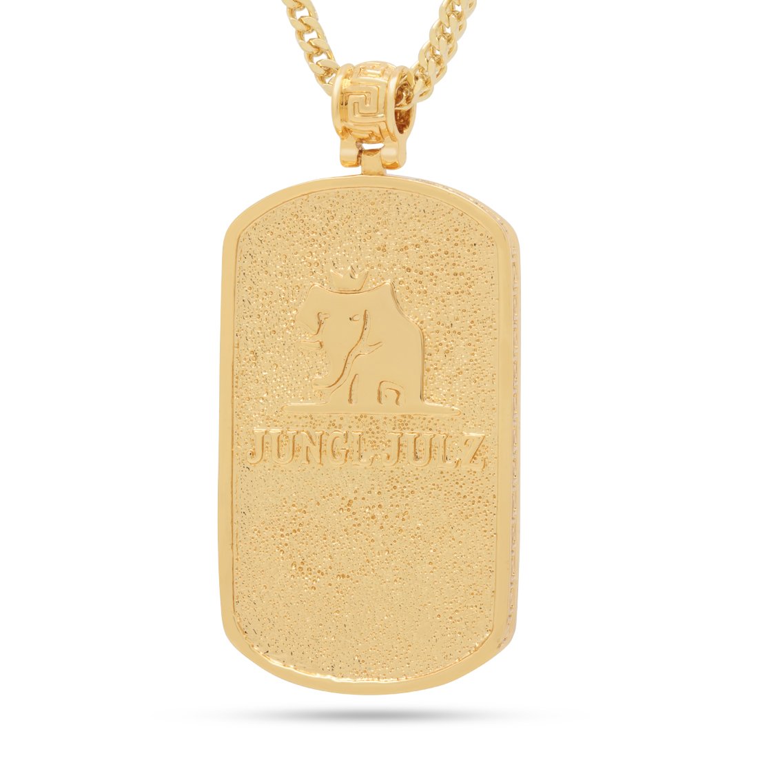 Iced Dog Tag Necklace  in  by Kingices