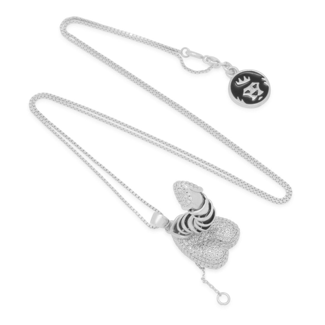 Iced Erotic Erecting Penis Necklace  in  by Kingices