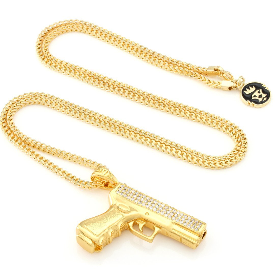Iced Handgun Necklace  in  by Kingices