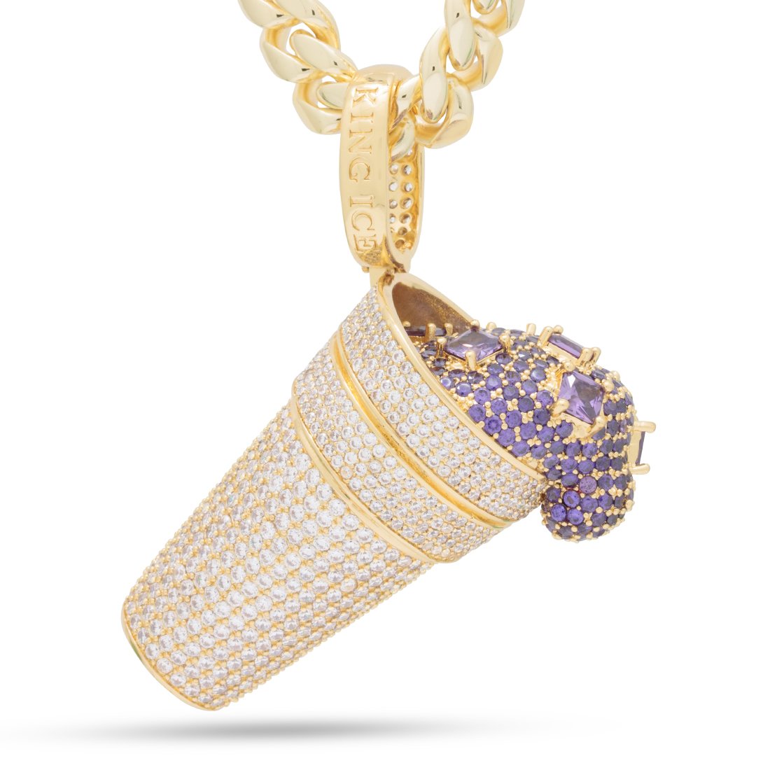 Iced Purple Drank Necklace  in  by Kingices