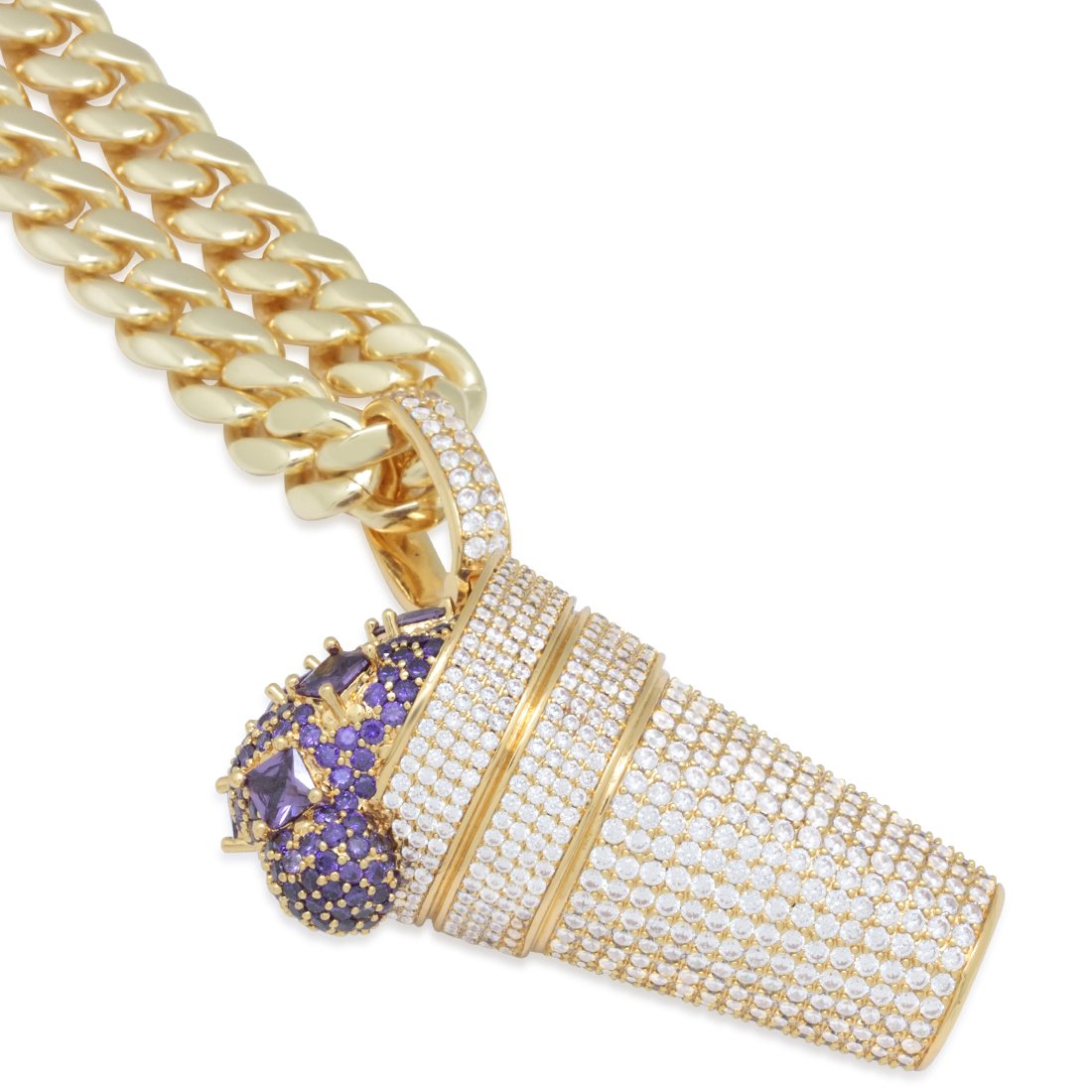 Iced Purple Drank Necklace  in  by Kingices