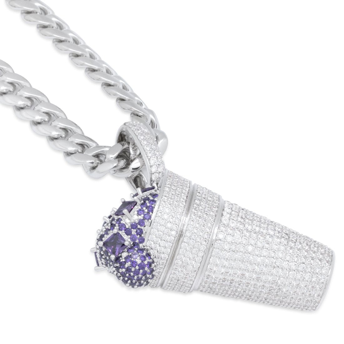 Iced Purple Drank Necklace  in  by Kingices