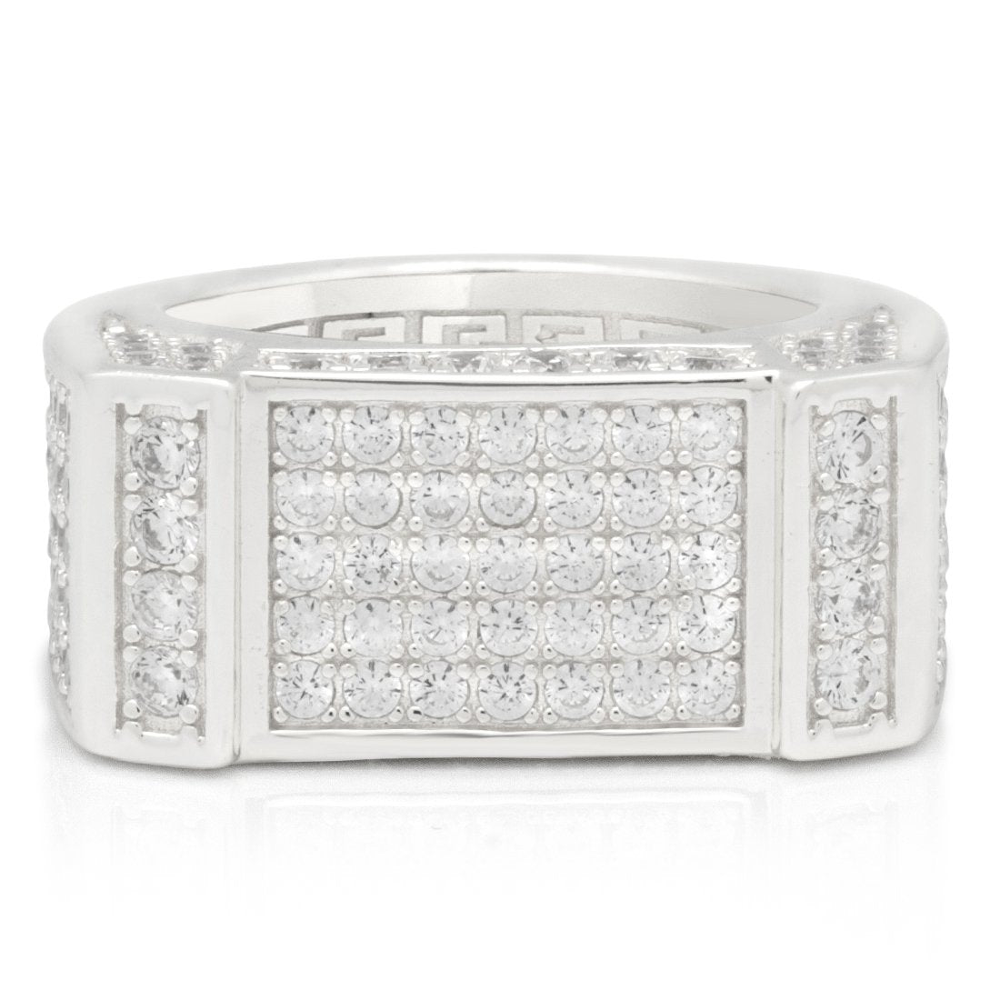 Iced Rectangle Ring  in  by Kingices