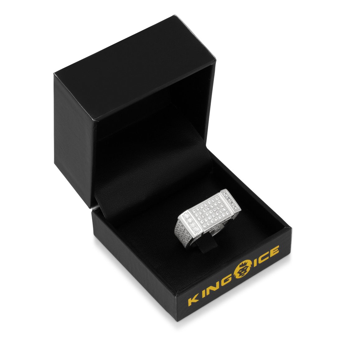 Iced Rectangle Ring  in  by Kingices