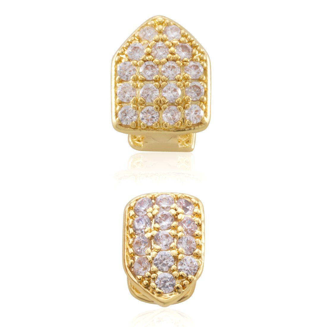 Iced Single-Tooth Cap Grillz  in  by Kingices