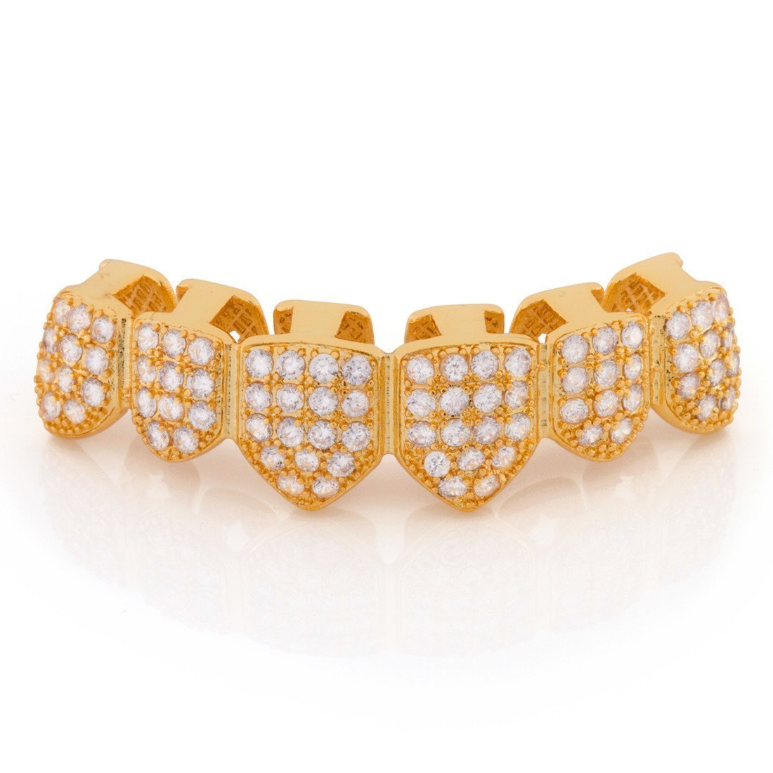 Iced Studded Grillz  in  14K Gold / Bottom by Kingices