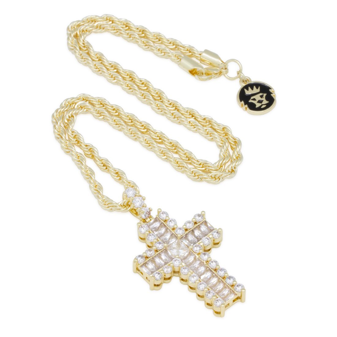 Icy Cross Necklace  in  by Kingices