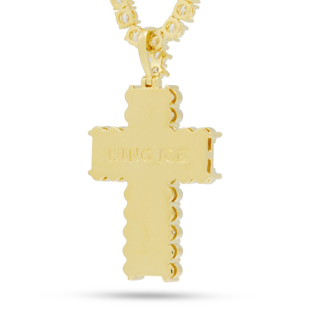 Icy Cross Necklace  in  by Kingices