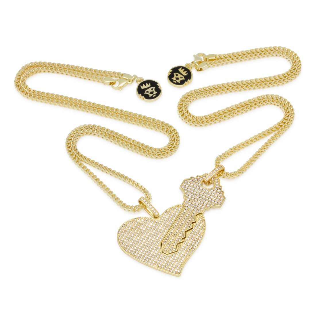Key to Love Necklace Set  in  14K Gold / 2.1" by Kingices