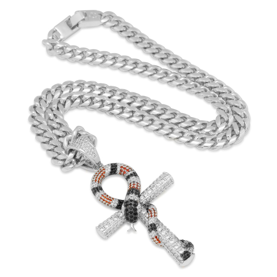 King Snake Ankh Key Necklace  in  by Kingices