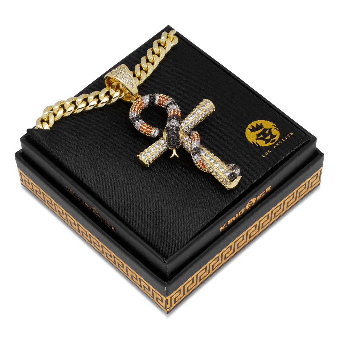 King Snake Ankh Key Necklace  in  by Kingices