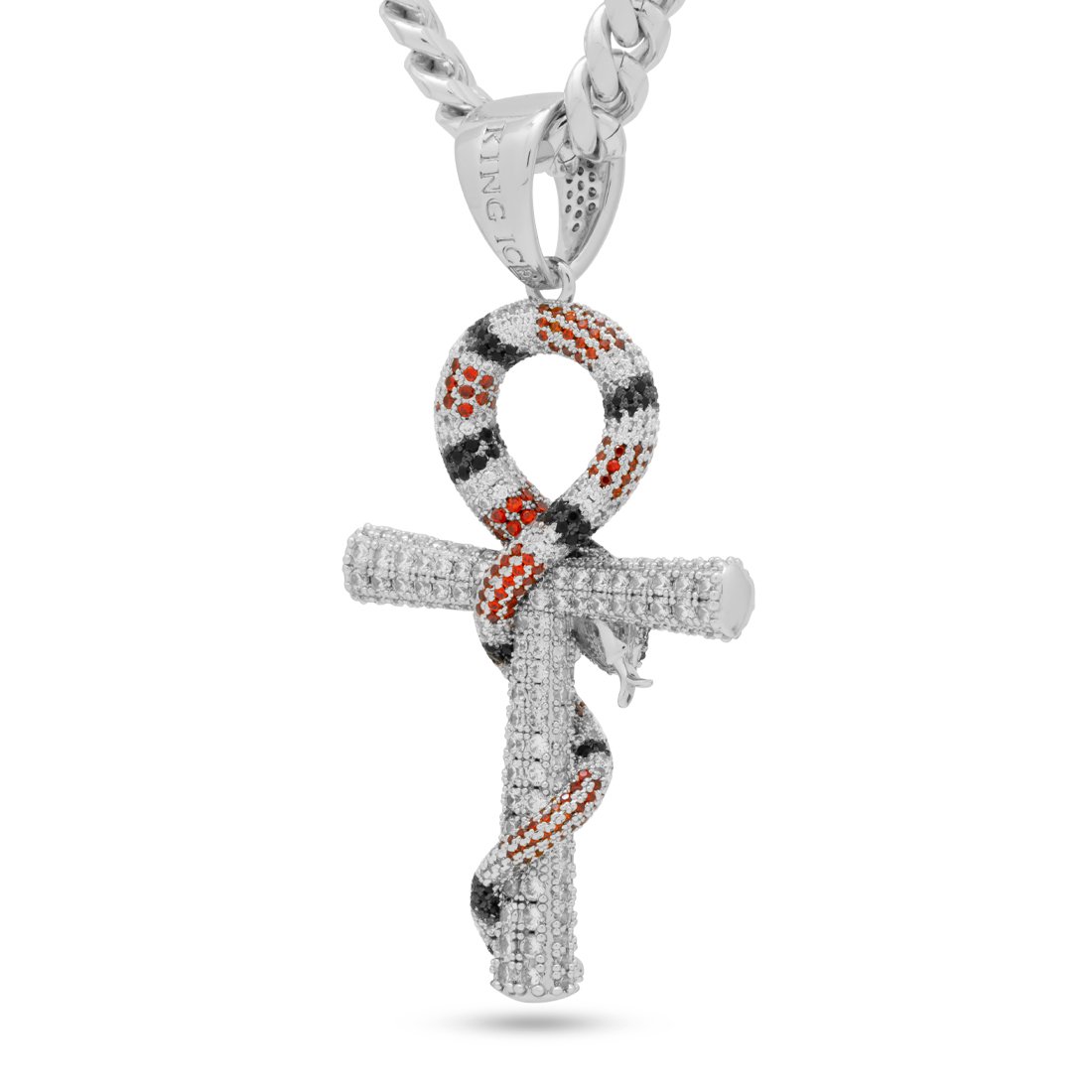 King Snake Ankh Key Necklace  in  by Kingices