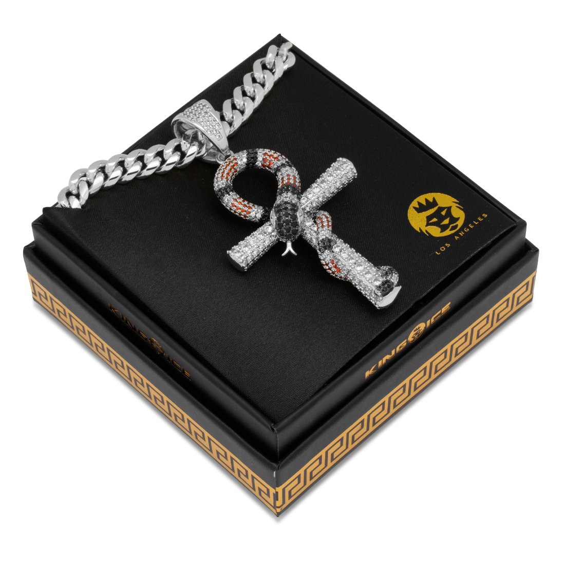 King Snake Ankh Key Necklace  in  by Kingices