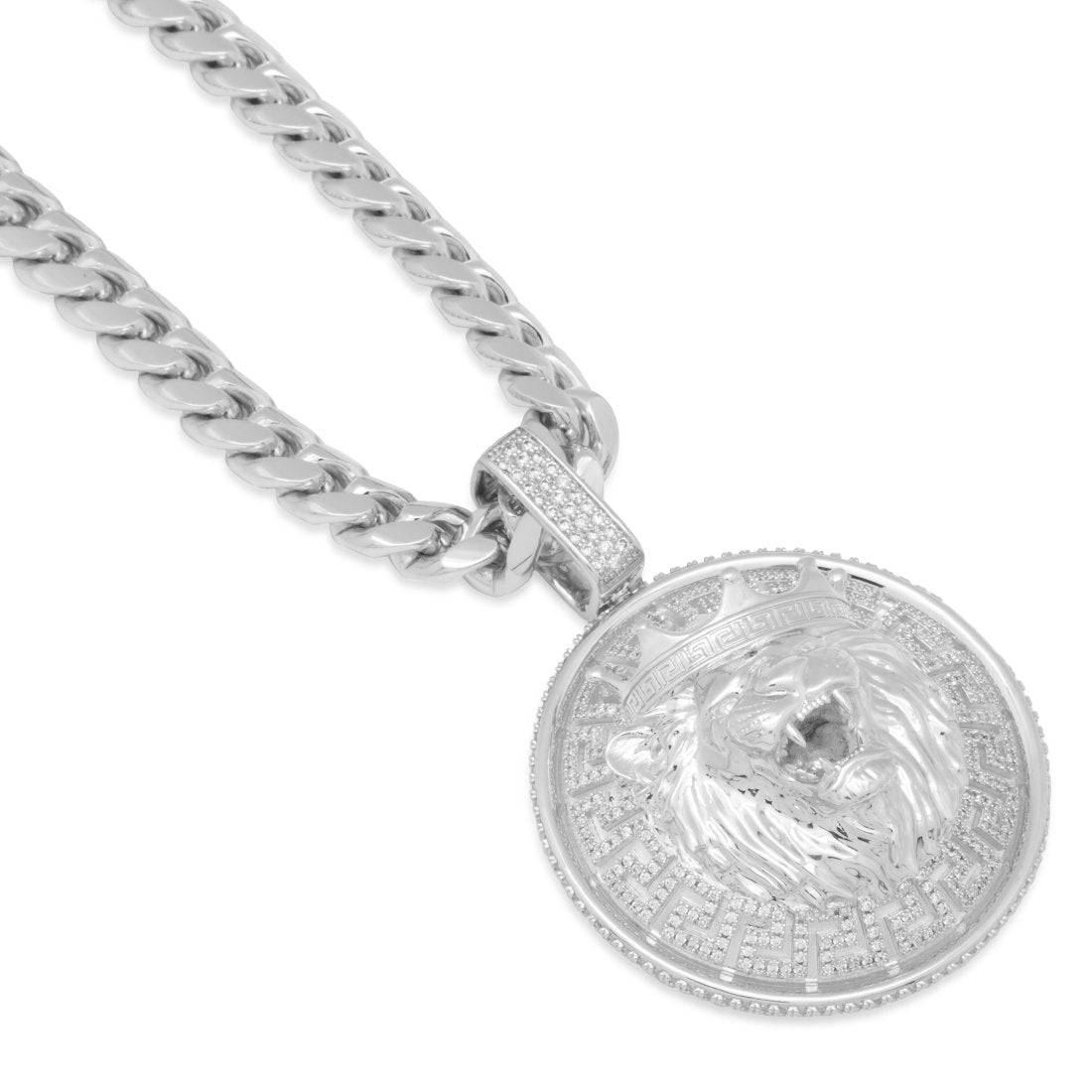 Lion Shield Necklace  in  by Kingices