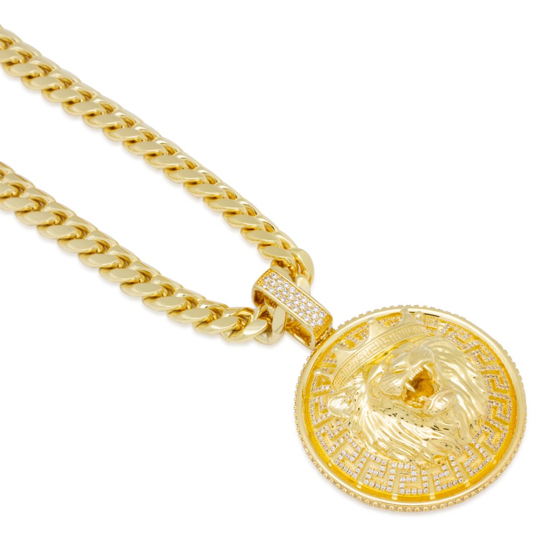 Lion Shield Necklace  in  by Kingices