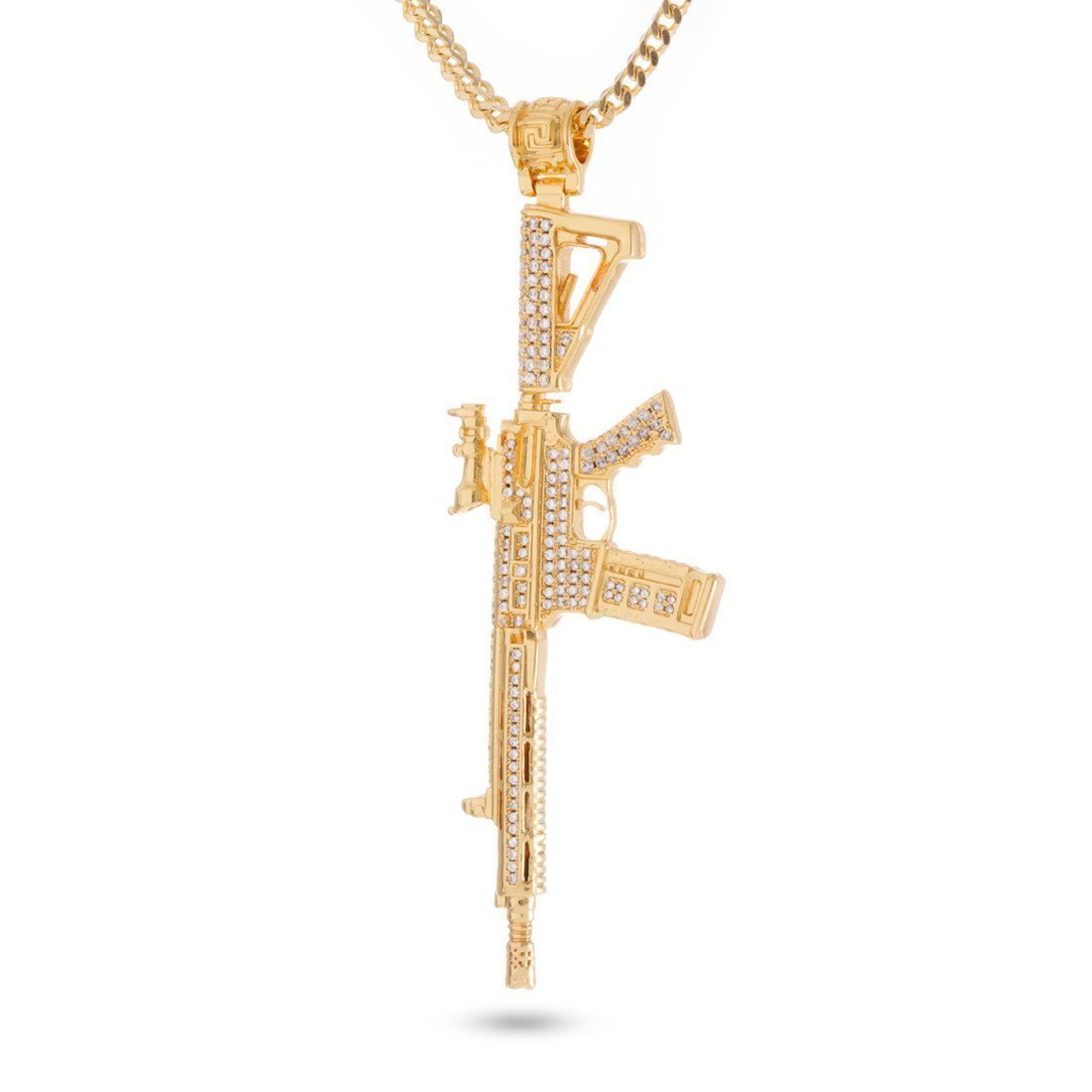 M4 Necklace  in  14K Gold / 3.4" by Kingices