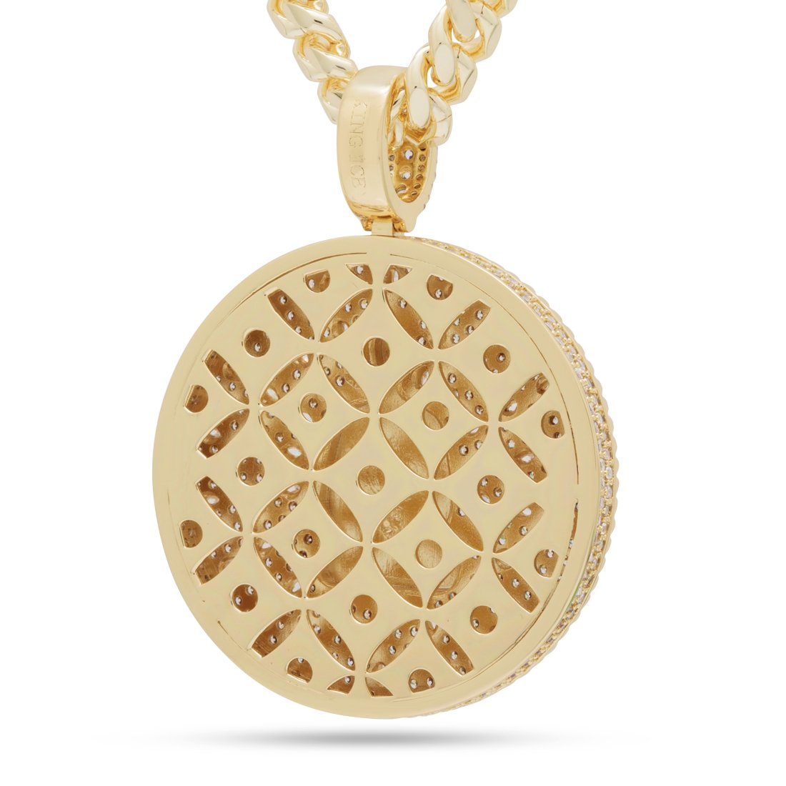 Meditating Buddha Necklace  in  14K Gold / 2.5" by Kingices