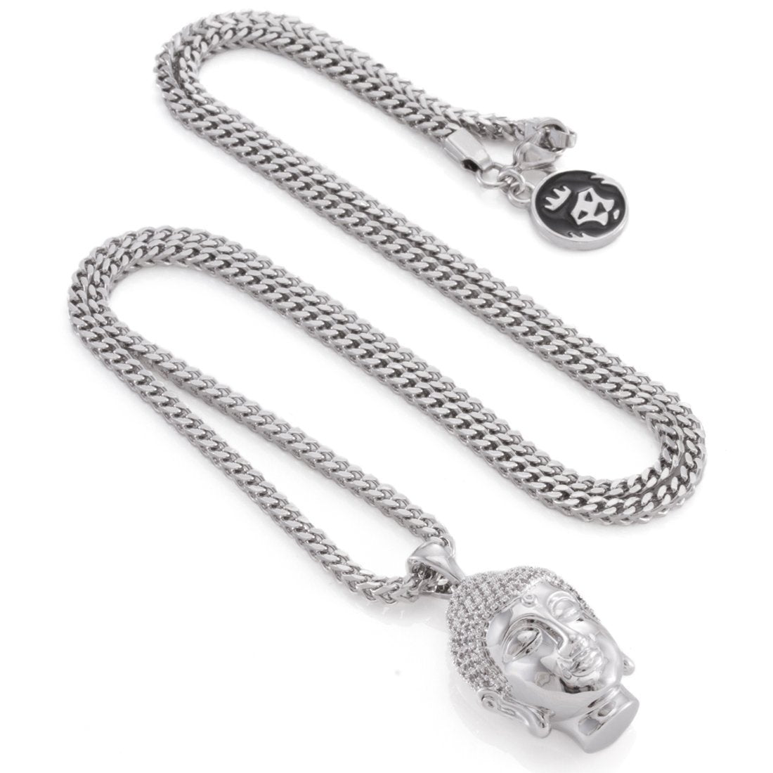 Mini Polished Buddha Necklace  in  by Kingices