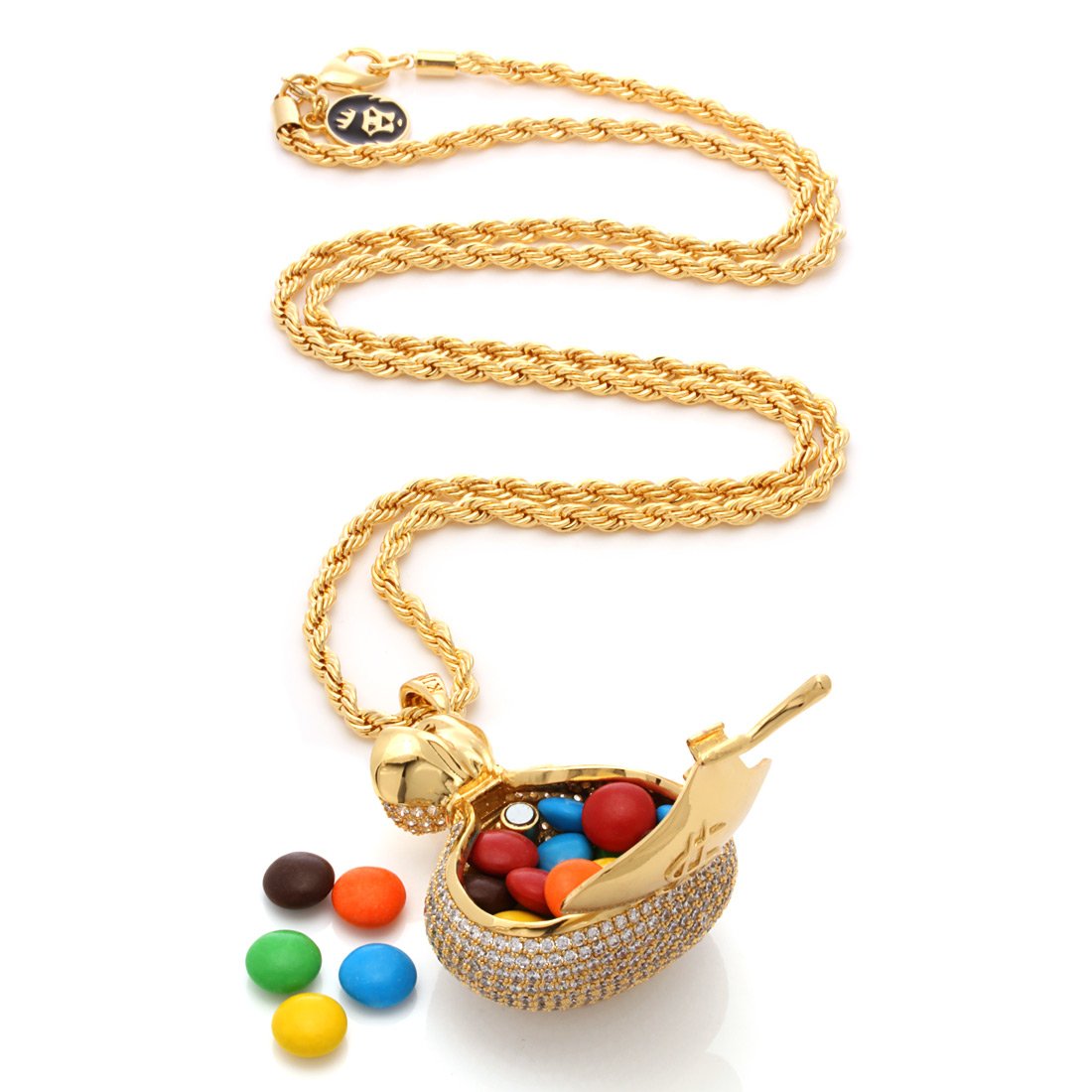 Money Bag Stash Necklace  in  by Kingices