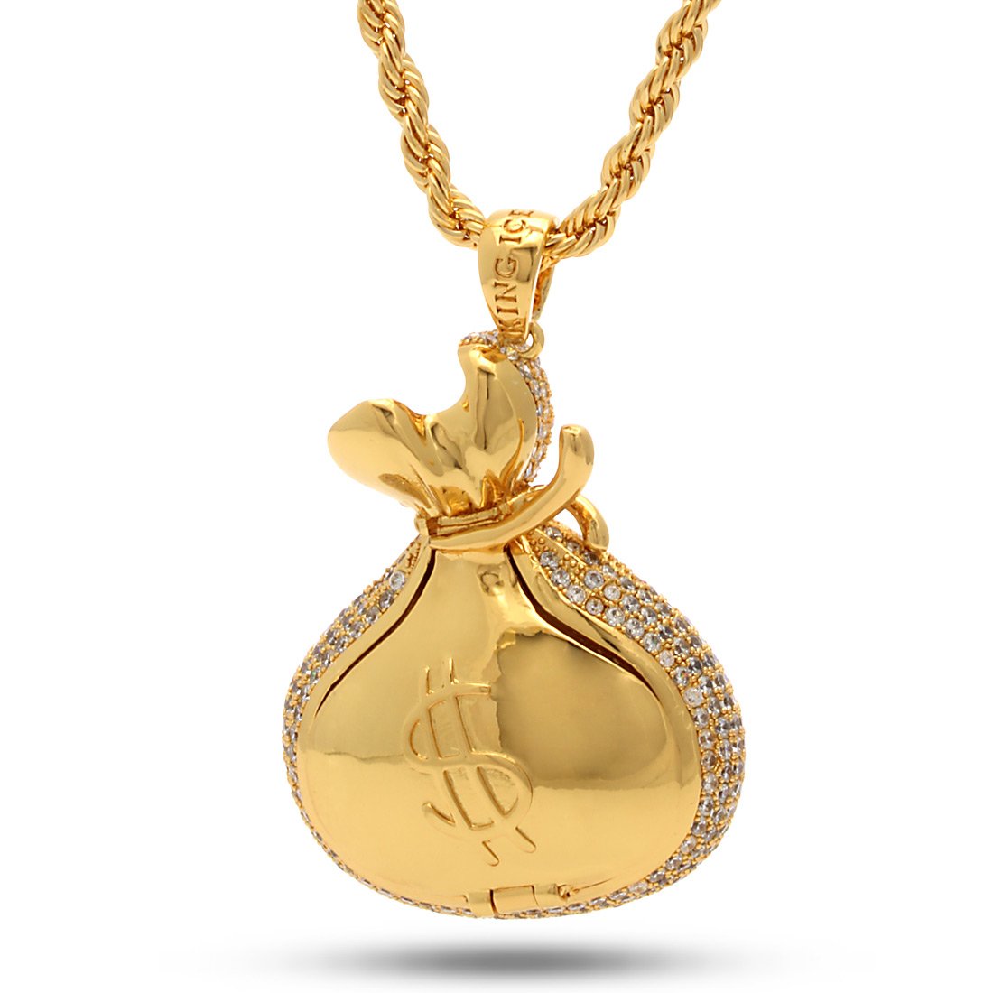 Money Bag Stash Necklace  in  by Kingices