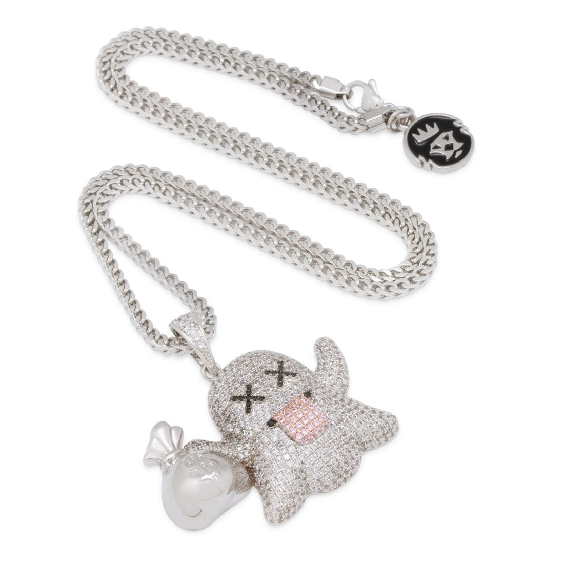 Money Ghost Emoji Necklace  in  by Kingices