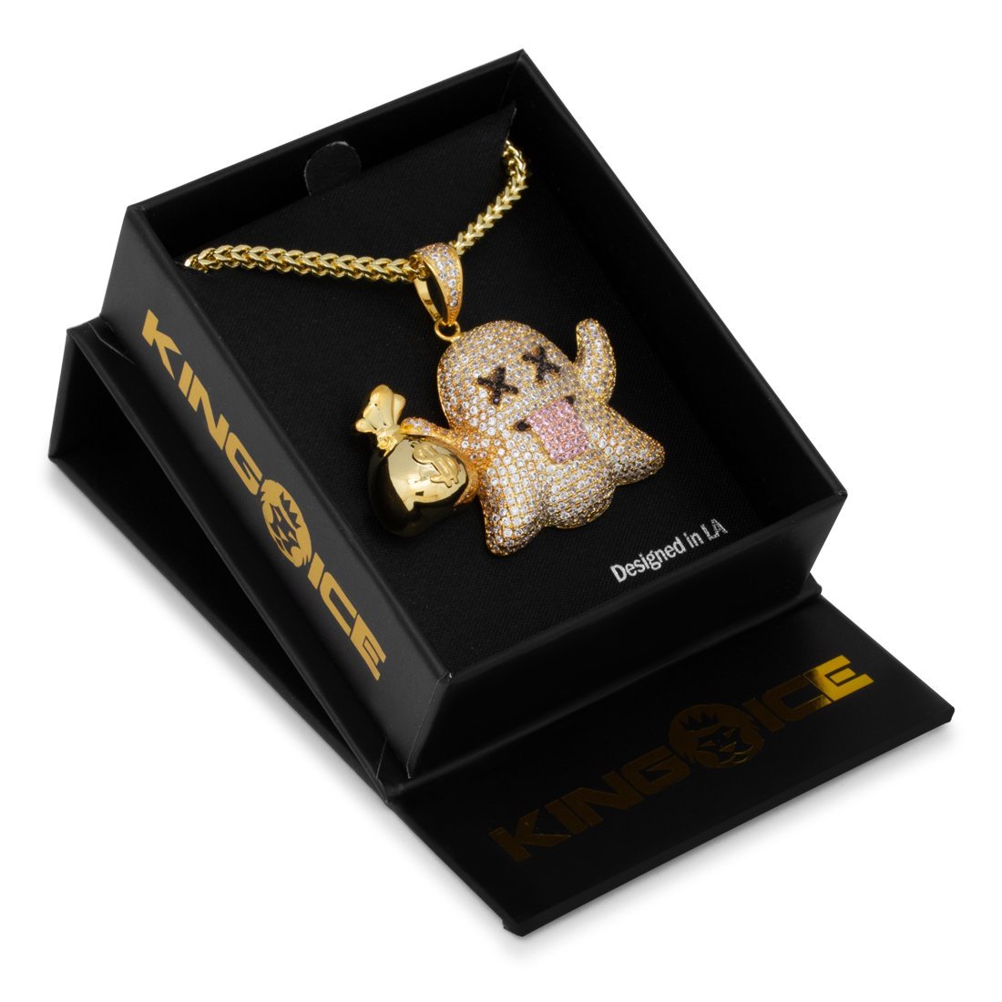Money Ghost Emoji Necklace  in  by Kingices