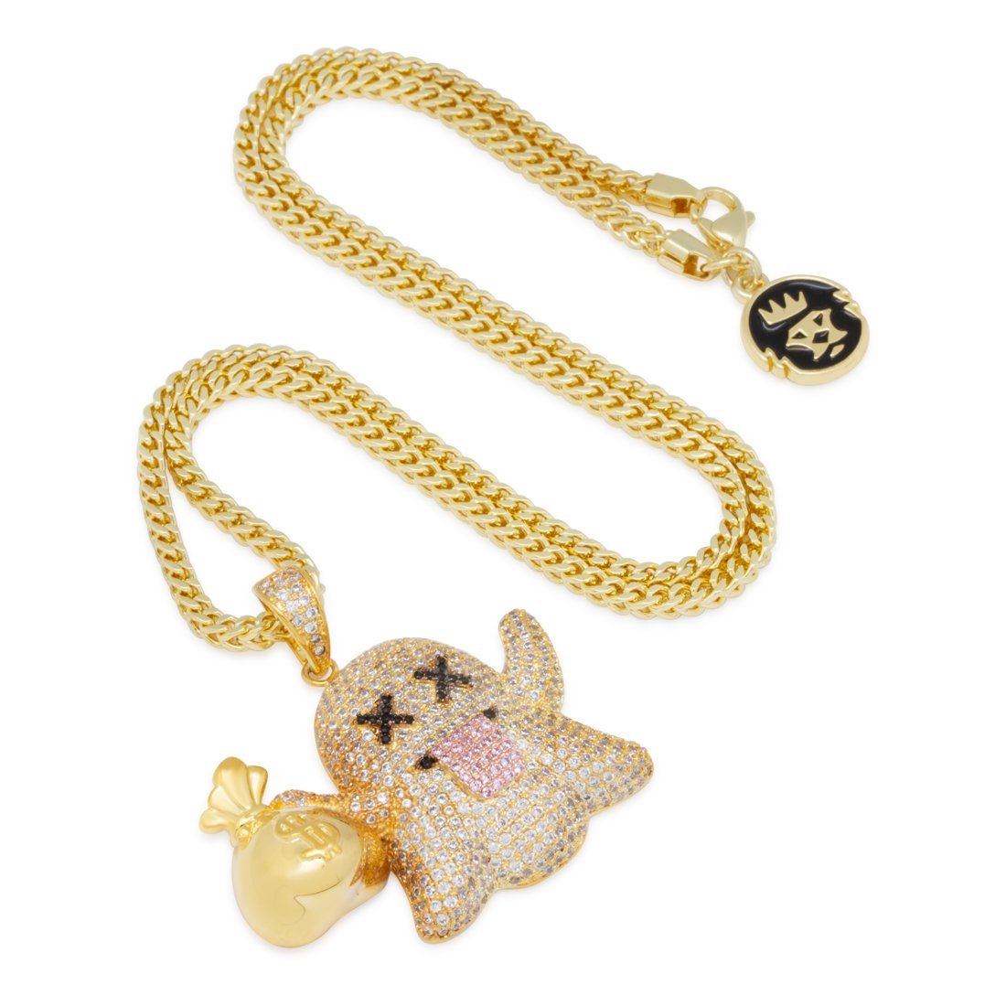 Money Ghost Emoji Necklace  in  by Kingices