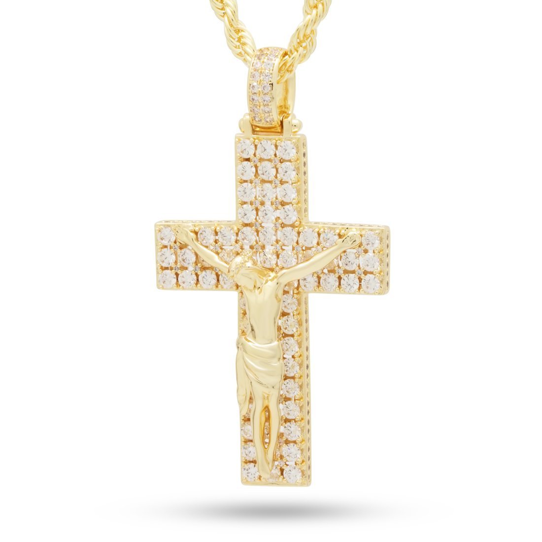 Notorious B.I.G. x Kingices - Biggie Crucifix Necklace  in  14K Gold / 2.5" by Kingices