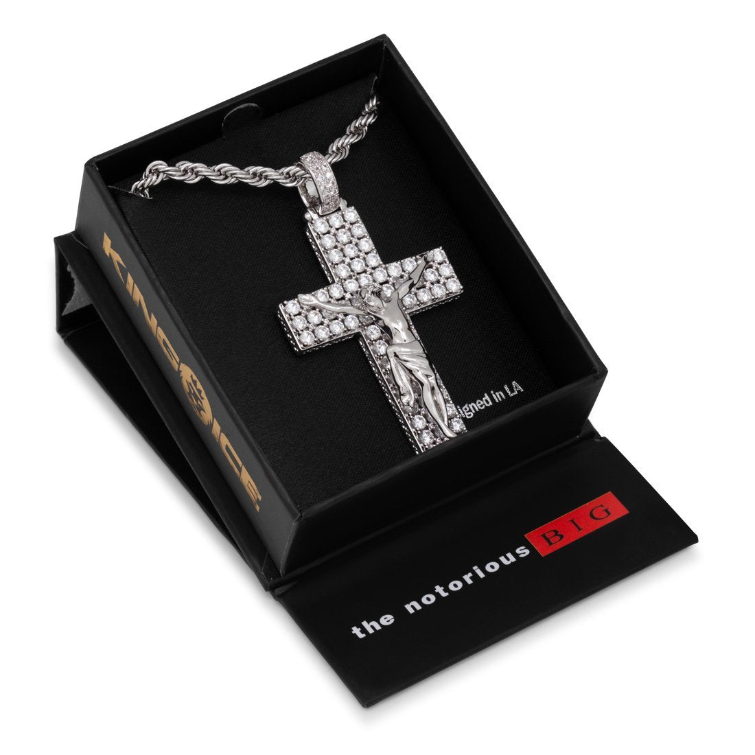 Notorious B.I.G. x Kingices - Biggie Crucifix Necklace  in  by Kingices
