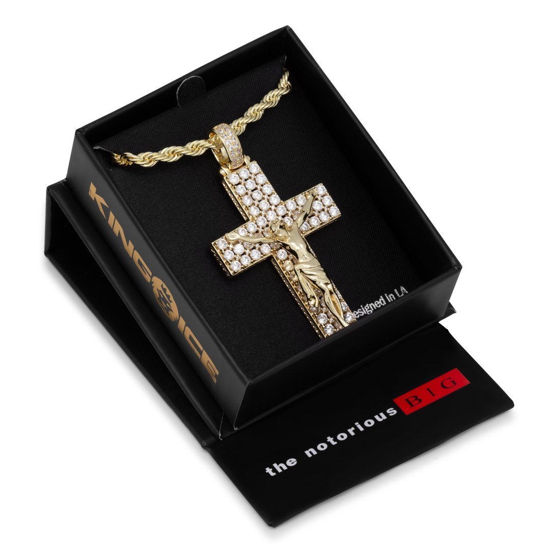 Notorious B.I.G. x Kingices - Biggie Crucifix Necklace  in  by Kingices