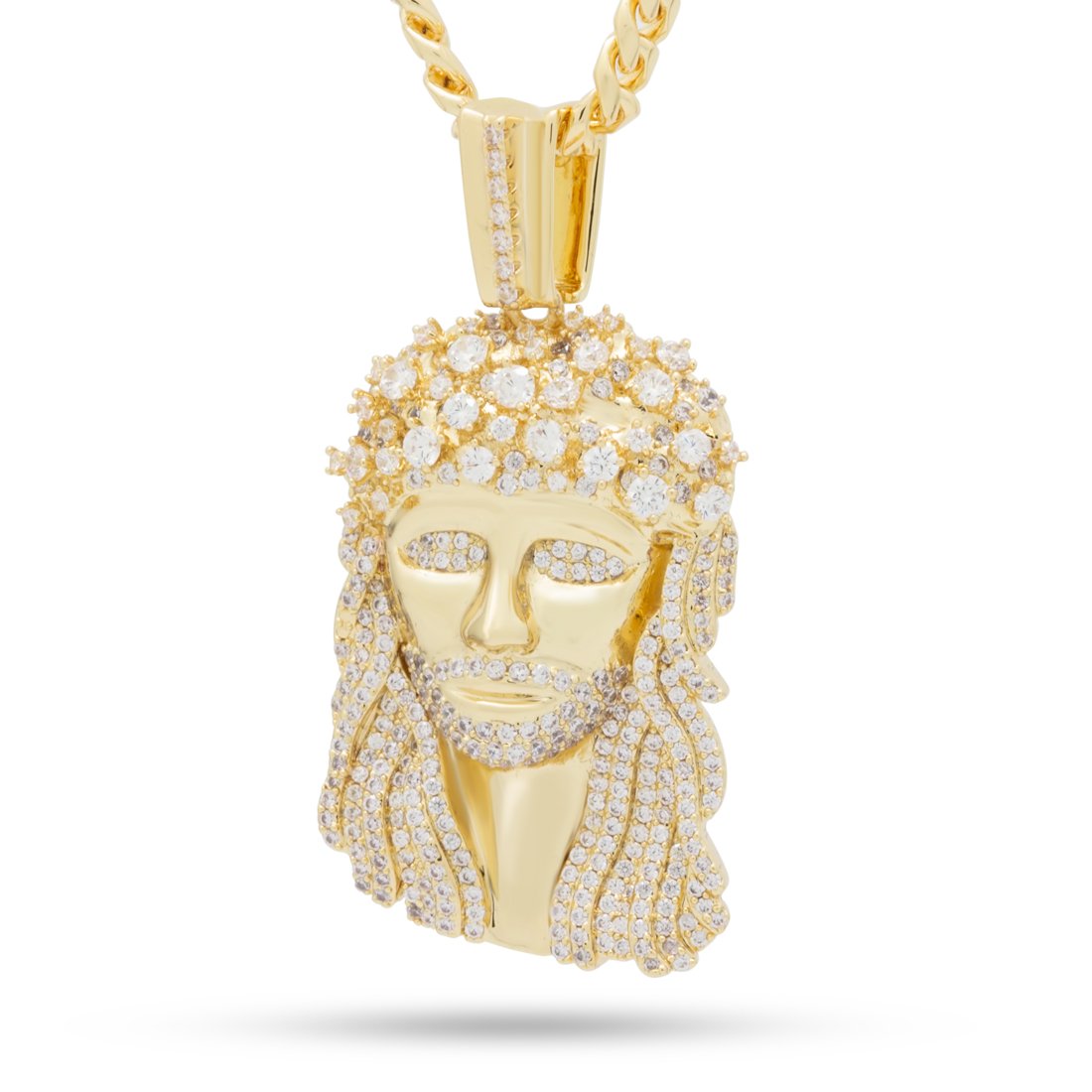 Notorious B.I.G. x Kingices - Biggie Jesus Necklace  in  14K Gold / 1.7" by Kingices