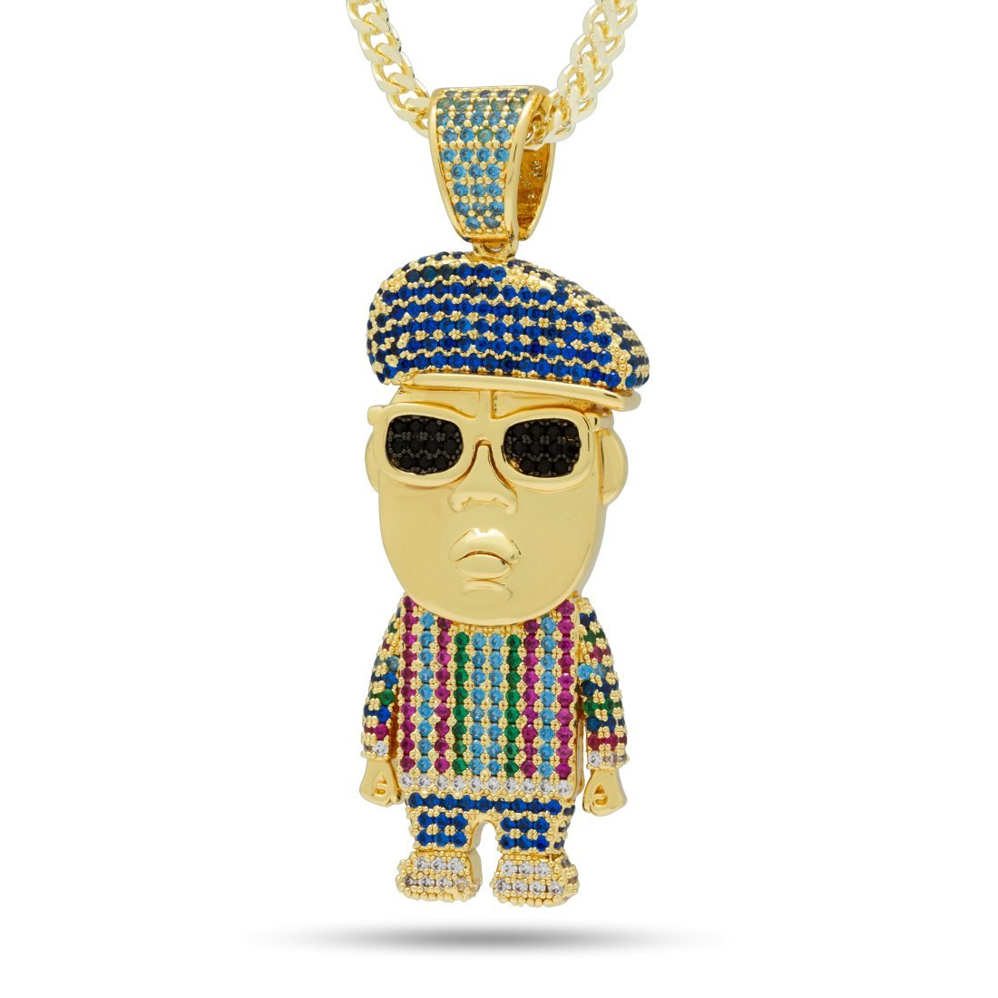 Notorious B.I.G. x Kingices - Biggie Sweater Necklace  in  14K Gold / 2.3" by Kingices
