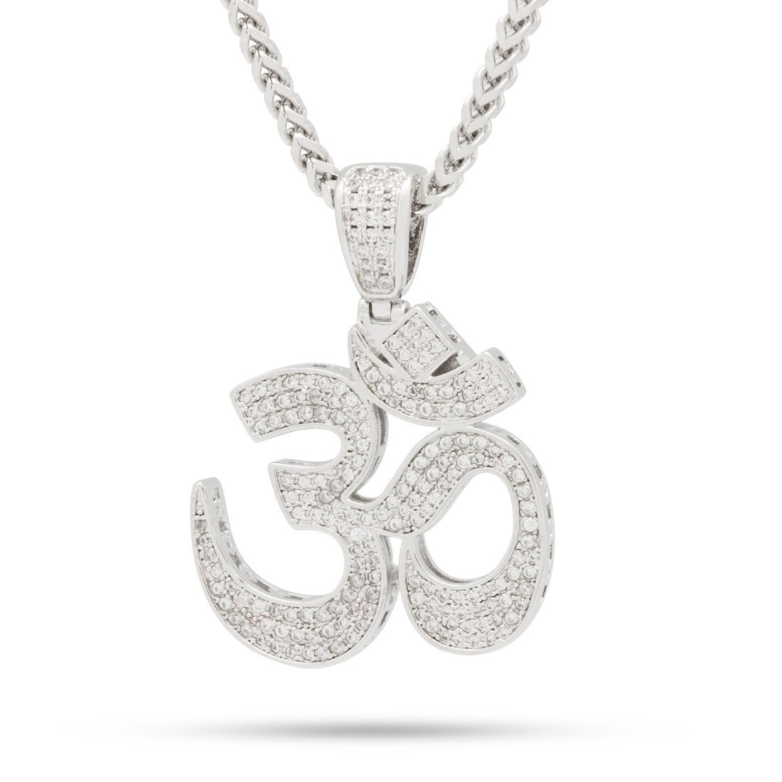 Om Necklace  in  White Gold / 1.6" by Kingices