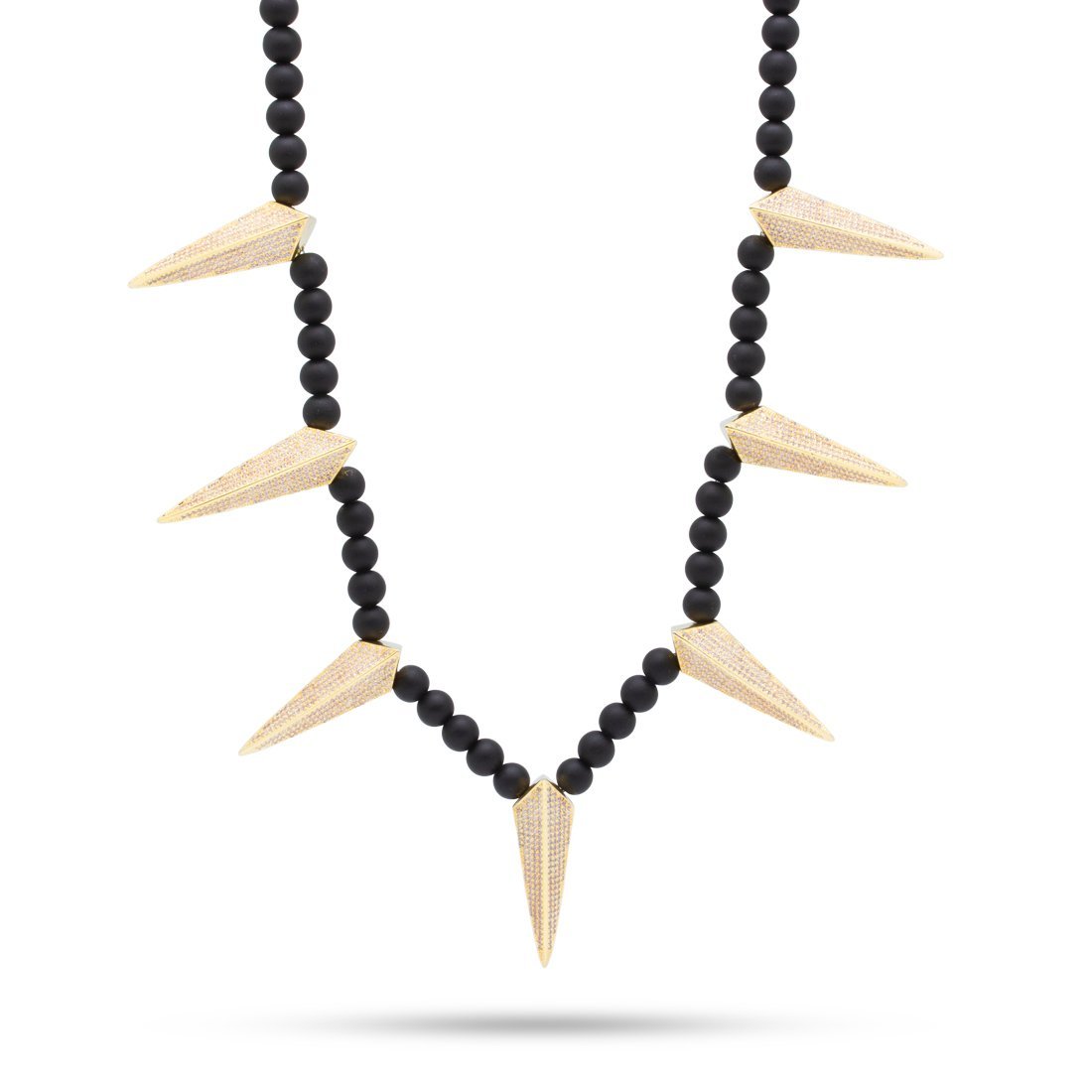 Onyx Wakanda Inspired Chain  in  Gold Plated / 14K Gold / 20" by Kingices