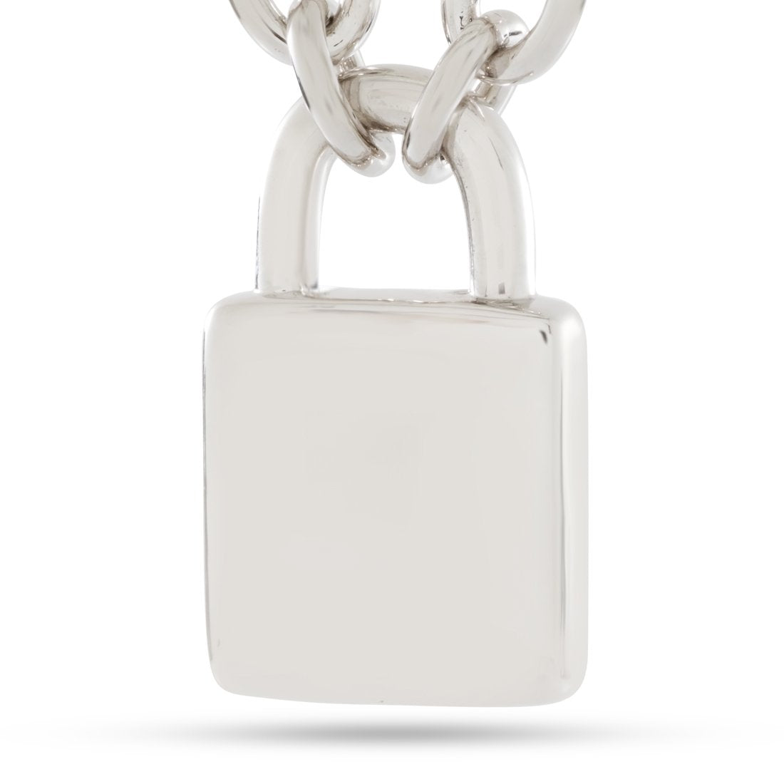 Original Padlock Necklace  in  White Gold / 1.6” by Kingices