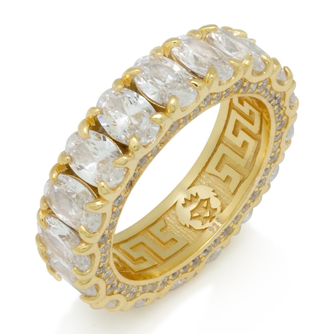 Oval-Cut Ring  in  Sterling Silver / 14K Vermeil / 7 by Kingices