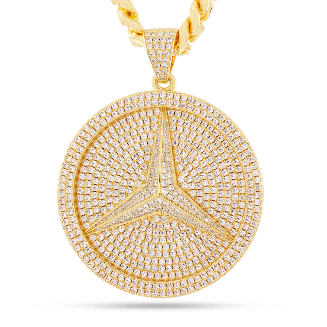 Paid in Full Medallion Necklace  in  14K Gold / 3.1" by Kingices
