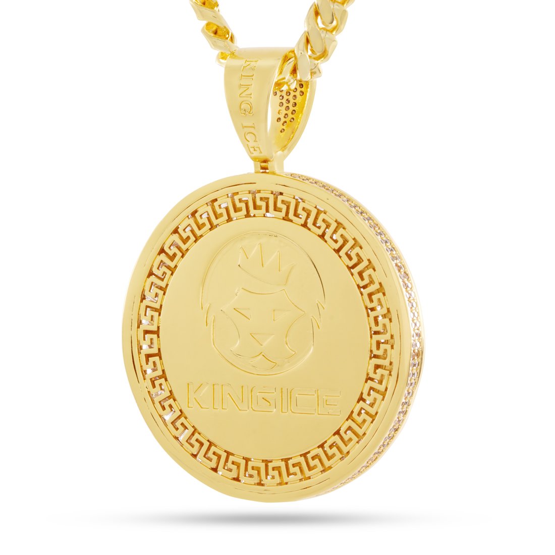 Peace and Love Medallion Necklace  in  by Kingices