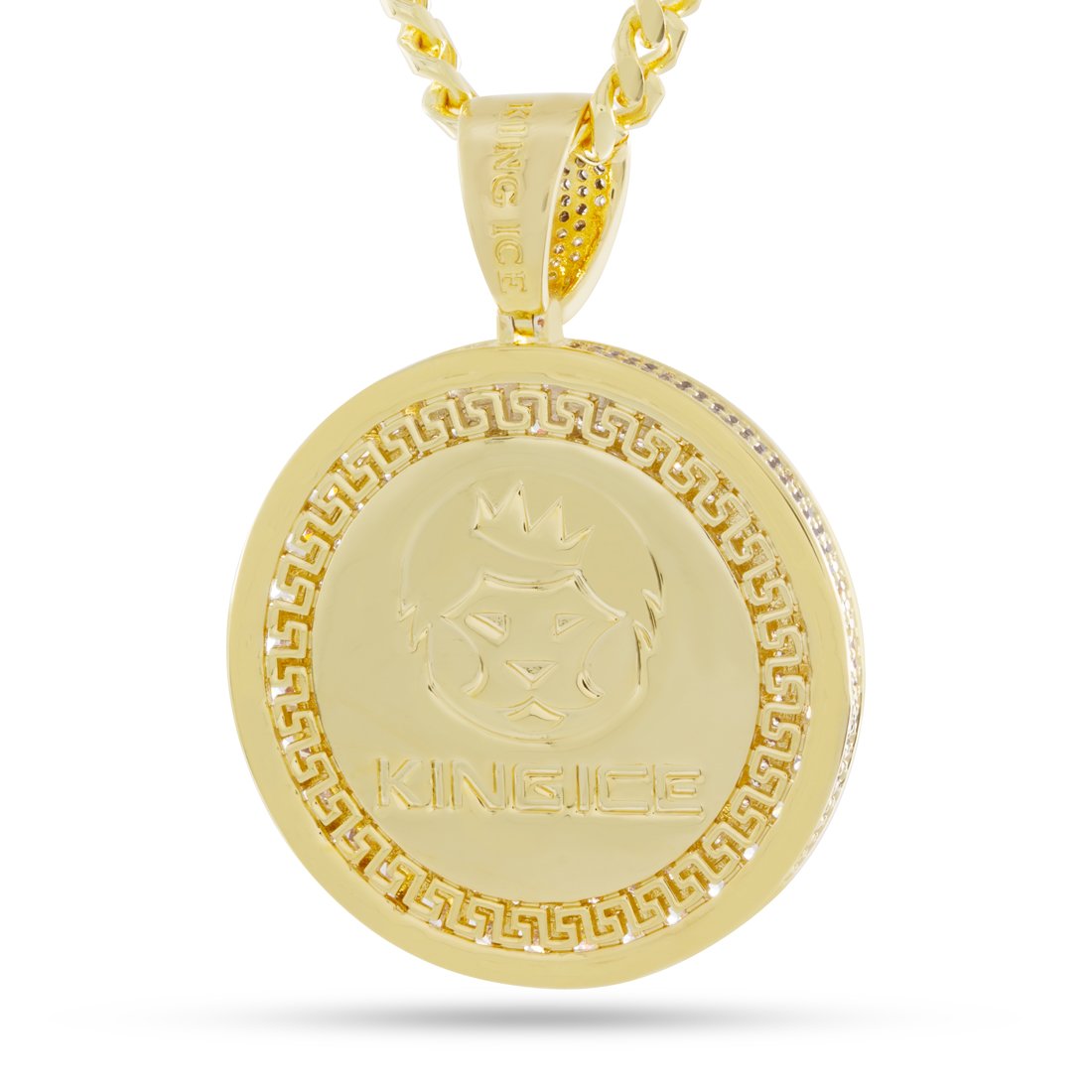 Peace and Love Medallion Necklace  in  by Kingices