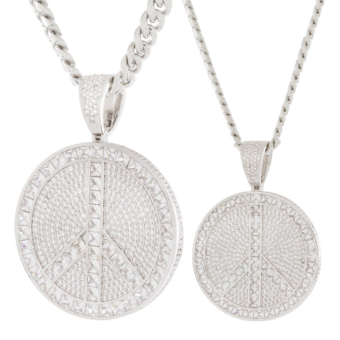 Peace and Love Medallion Necklace  in  by Kingices