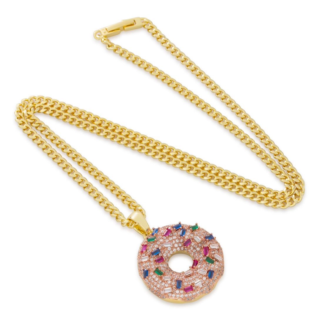 Pink Donut Necklace  in  by Kingices