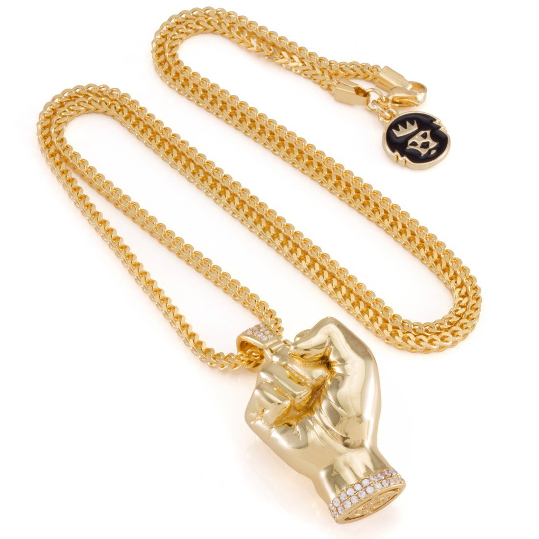 Power Fist Necklace  in  14K Gold / 1.8" by Kingices
