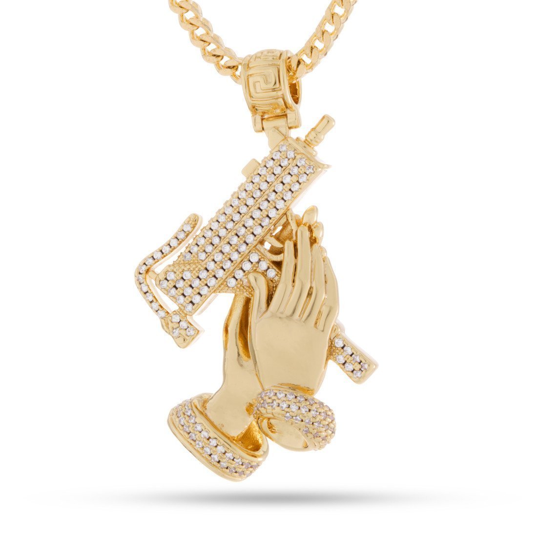 Praying Hands of Defense Necklace  in  by Kingices
