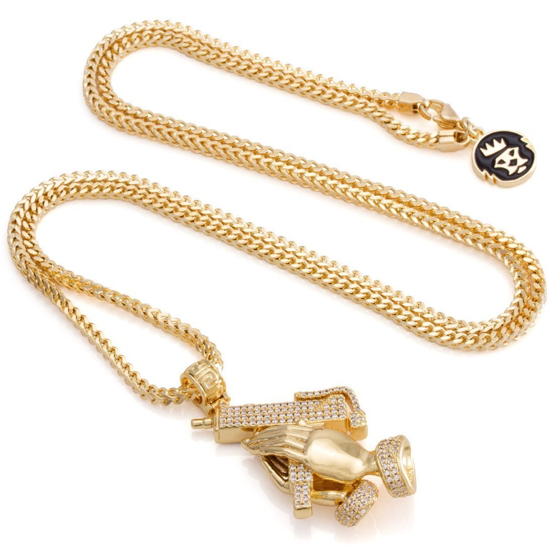 Praying Hands of Defense Necklace  in  by Kingices