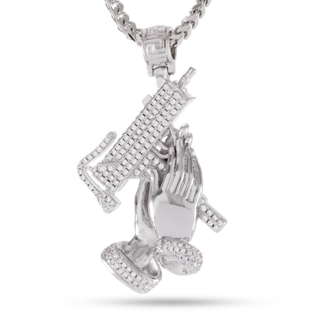 Praying Hands of Defense Necklace  in  by Kingices
